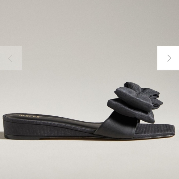 Anthropologie Meave black Wedge Sandle - Picture 7 of 7